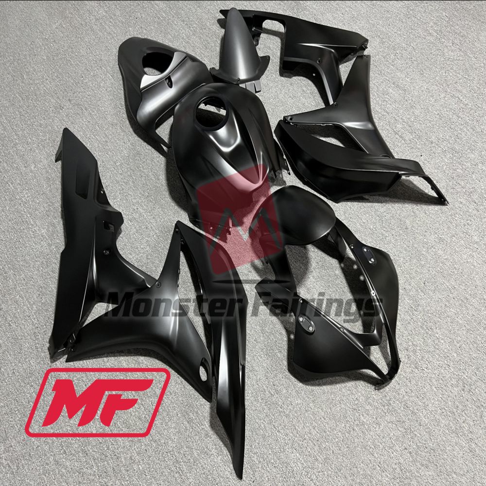 Monster Fairings Full Kit Honda CBR600RR 07-08 Matte Black + Windshield + Gas Tank Cover