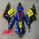 Kit completo de carenado Monster para Honda CBR600RR 09-12 Blue Shark + Parabrisas + Tapa de depósito de gasolina