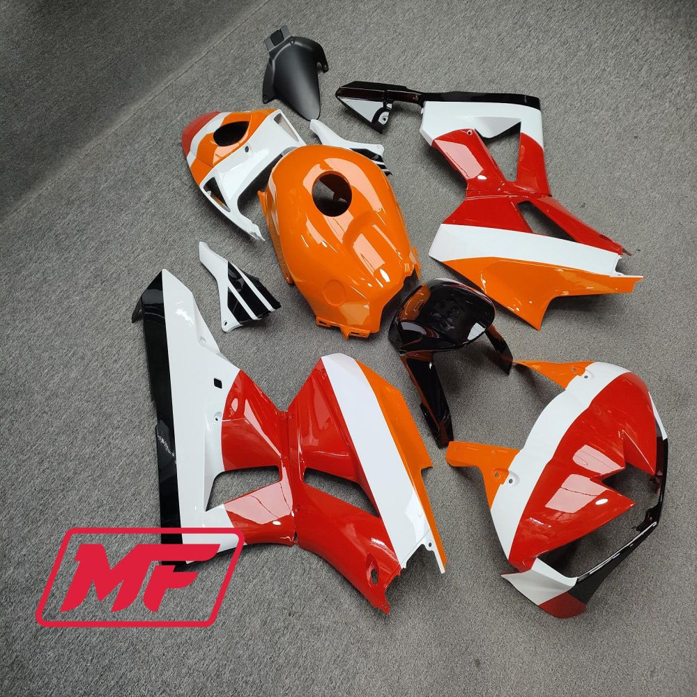Monster Fairings Full Kit Honda CBR600RR 13-25 Repsol White Red Orange + Windshield + Gas Tank Cover