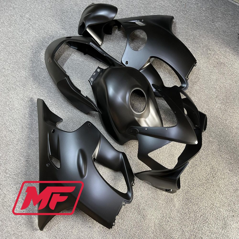 Monster Fairings Full Kit Honda CBR600F 04-07 Matte Black + Windshield + Gas Tank Cover