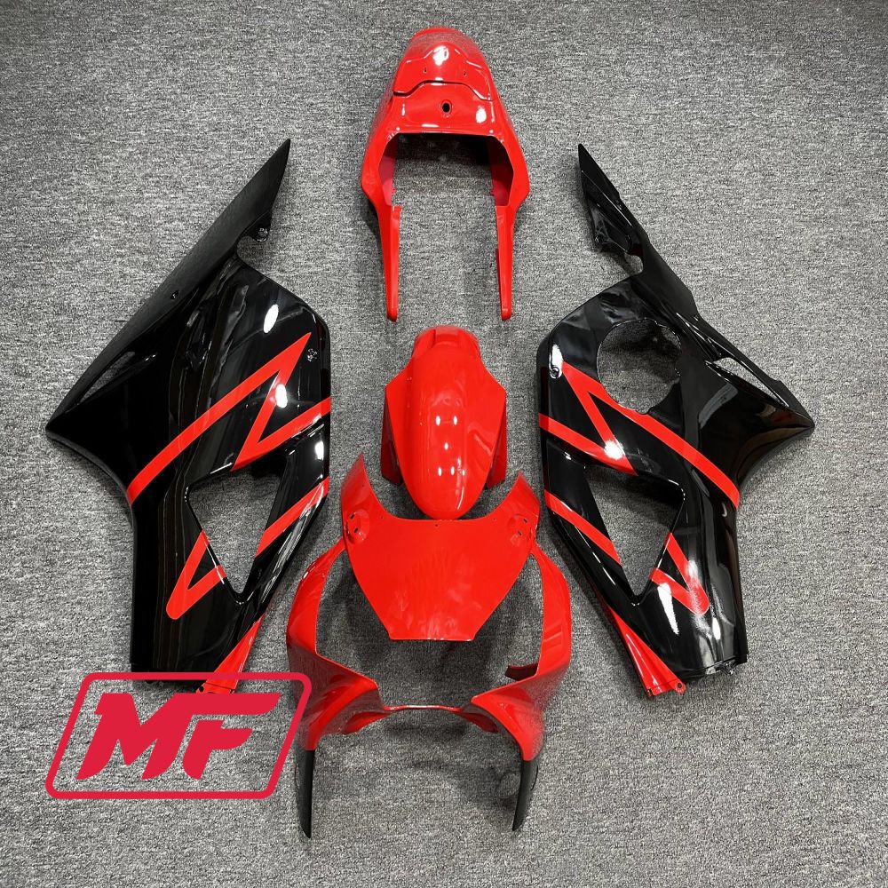 Monster Fairings Full Kit Honda CBR954 02-03 Red and Black + Windshield + Gas Tank Cover