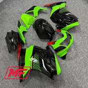 Monster Fairings Full Kit Kawasaki EX250 08-12 Green and Black + Windshield + Gas Tank Cover