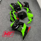 Monster Fairings Full Kit Kawasaki EX250 08-12 Green and Black + Windshield + Gas Tank Cover