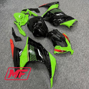 Monster Fairings Full Kit Kawasaki EX300 13-17 Green and Black + Windshield + Gas Tank Cover