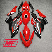 Monster Fairings Full Kit Kawasaki EX400 18-23 Gloss Red Black Silver + Windshield + Gas Tank Cover