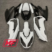 Monster Fairings Full Kit Kawasaki Ninja650 12-16 Black and White + Windshield + Gas Tank Cover