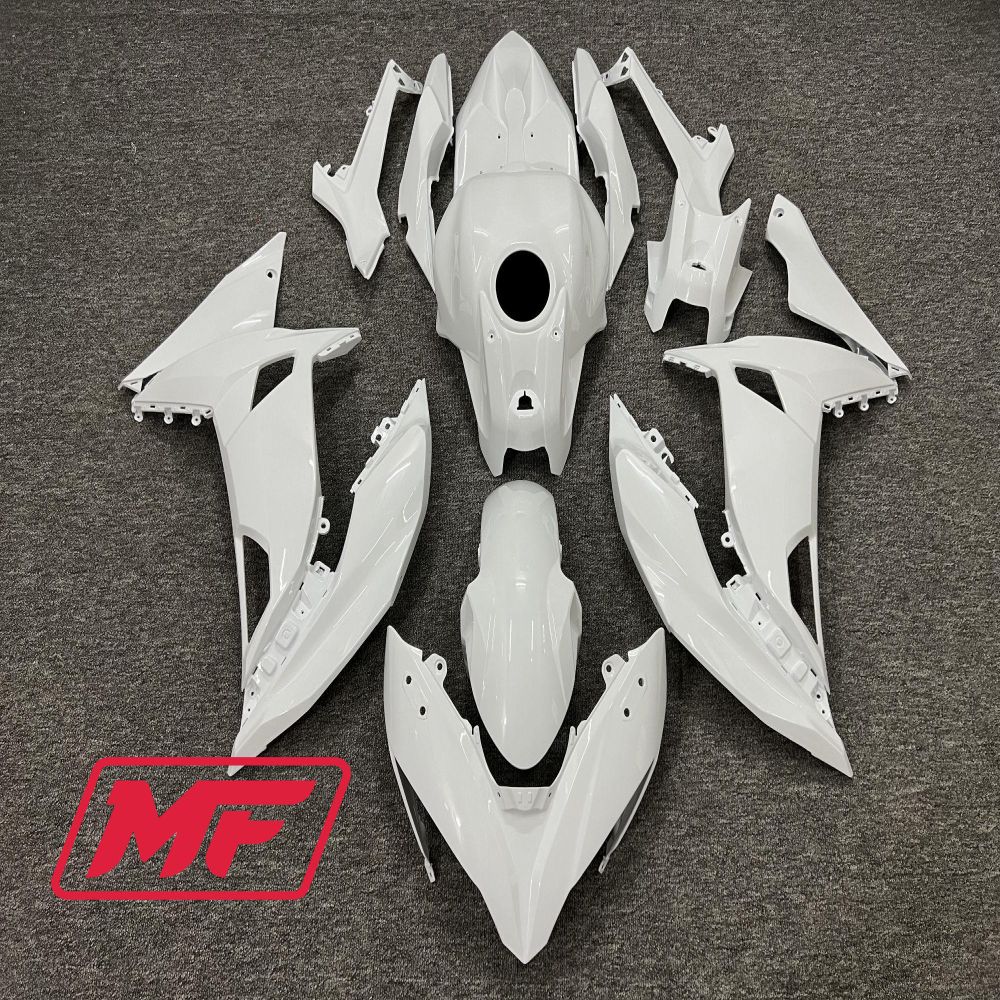 Monster Fairings Full Kit Kawasaki Ninja650 17 Gloss White + Windshield + Gas Tank Cover