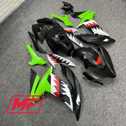 Monster Fairings Full Kit Kawasaki Ninja650 17-19 Custom Shark + Windshield + Gas Tank Cover