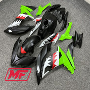 Monster Fairings Full Kit Kawasaki Ninja650 17-19 Custom Shark + Windshield + Gas Tank Cover