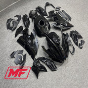 Monster Fairings Full Kit Kawasaki Ninja H2 15-23 Gloss Black + Windshield + Gas Tank Cover