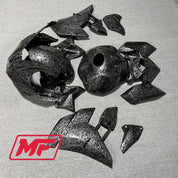Monster Fairings Full Kit Kawasaki Ninja H2 15-23 Forged Carbon Fiber Style + Windshield + Gas Tank Cover