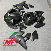 Monster Fairings Full Kit Kawasaki Ninja H2 15-23 Green Forged Carbon Style + Windshield + Gas Tank Cover