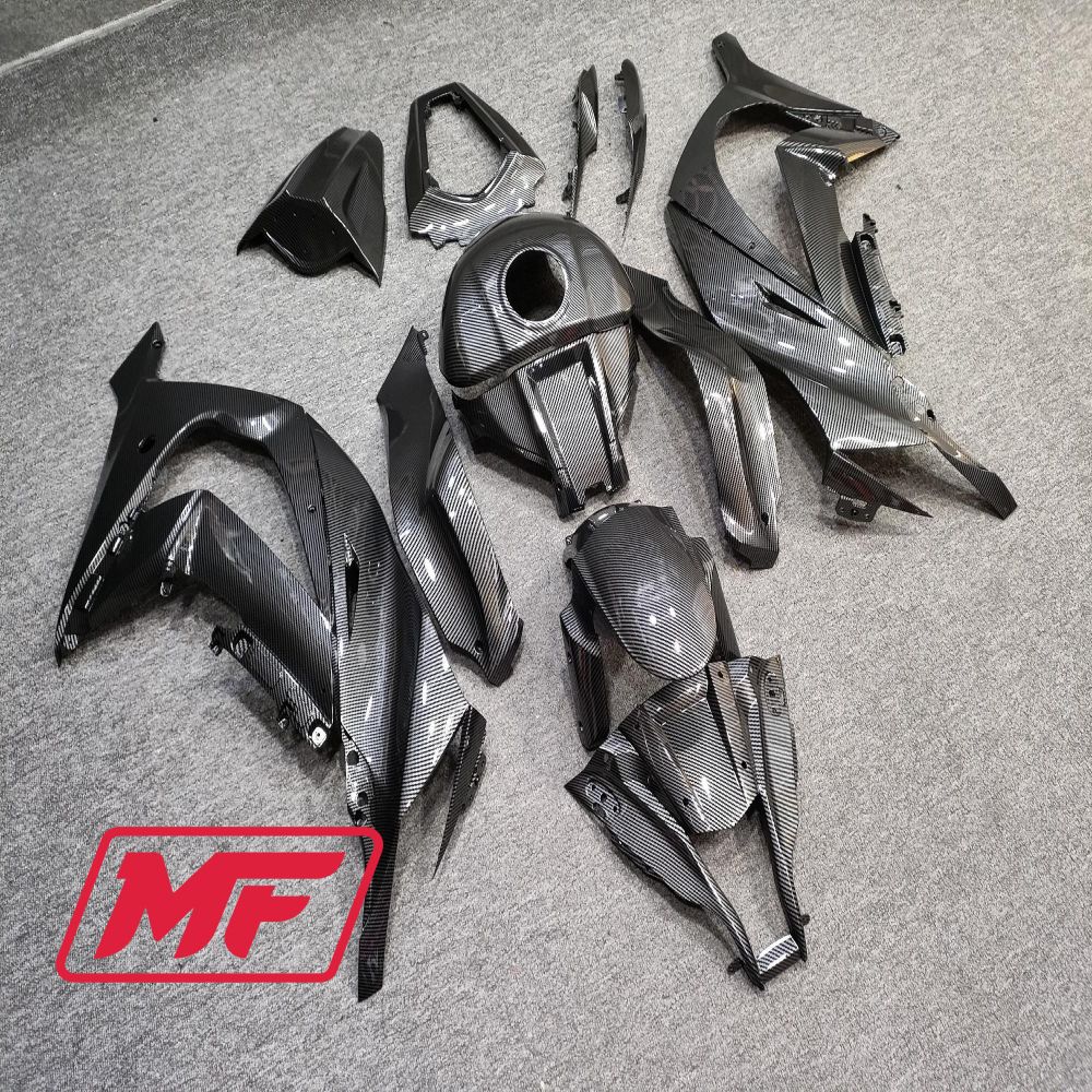 Monster Fairings Full Kit Kawasaki ZX-10R 11-15 Carbon Fiber Style + Windshield + Gas Tank Cover