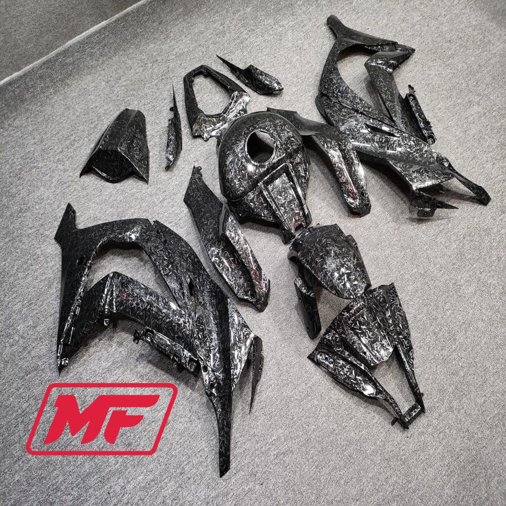 Monster Fairings Full Kit Kawasaki ZX-10R 11-15 Forged Carbon Fiber Style + Windshield + Gas Tank Cover
