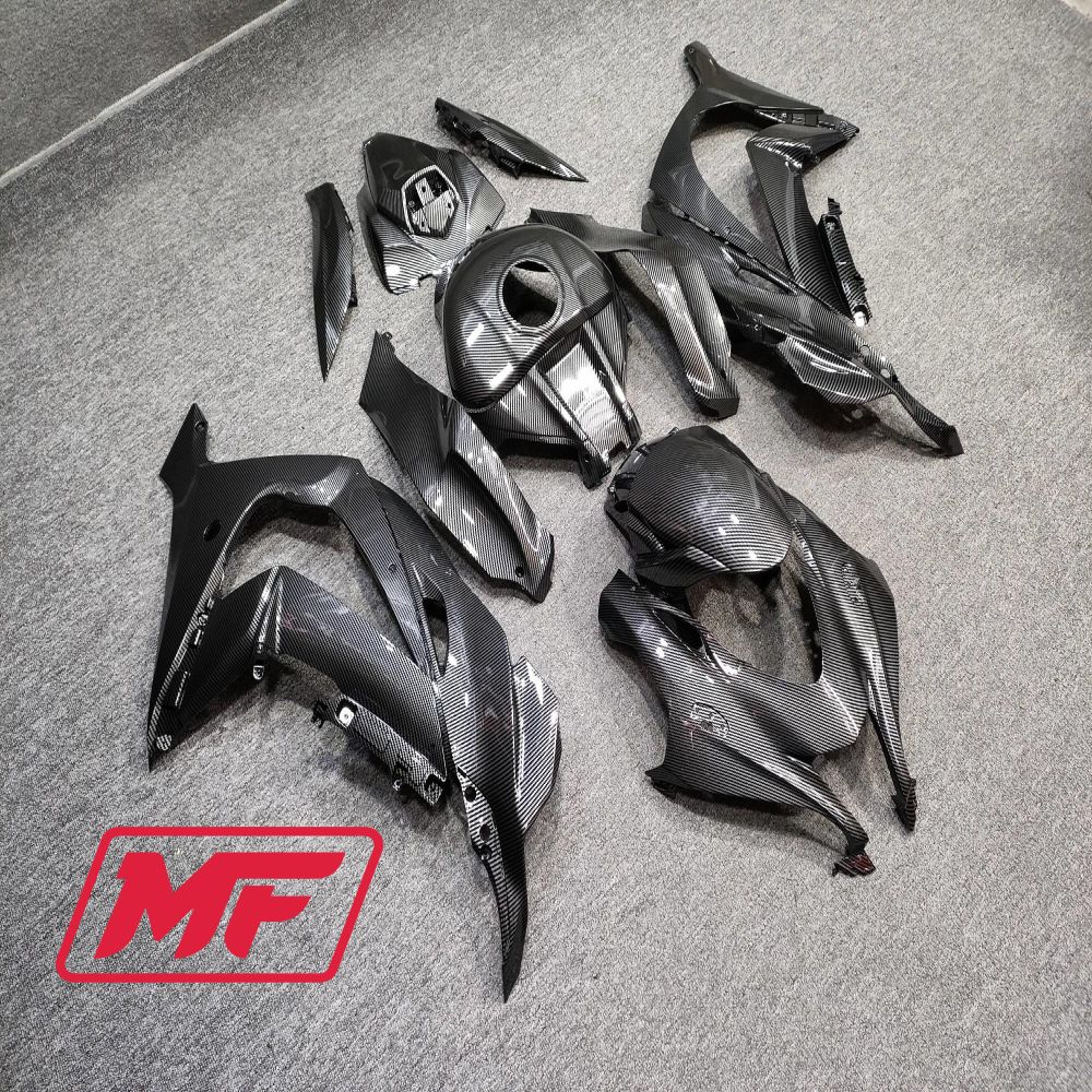 Monster Fairings Full Kit Kawasaki ZX-10R 16-20 Carbon Fiber Style + Windshield + Gas Tank Cover