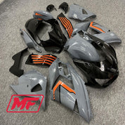 Monster Fairings Full Kit Kawasaki ZX-14R 06-11 Black and Orange + Windshield + Gas Tank Cover