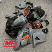 Monster Fairings Full Kit Kawasaki ZX-14R 06-11 Black and Orange + Windshield + Gas Tank Cover
