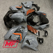 Monster Fairings Full Kit Kawasaki ZX-14R 06-11 Black and Orange + Windshield + Gas Tank Cover