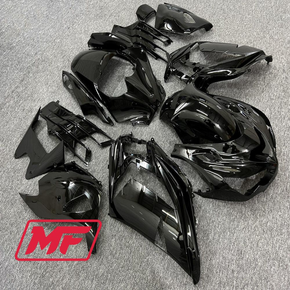 Monster Fairings Full Kit Kawasaki ZX-14R 12-23 Gloss Black + Windshield + Gas Tank Cover