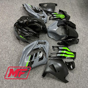 Monster Fairings Full Kit Kawasaki ZX-14R 12-23 Green Grey and Black + Windshield + Gas Tank Cover