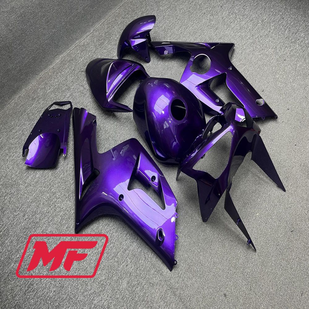 Monster Fairings Full Kit Kawasaki ZX-6R 03-04 Gloss Purple + Windshield + Gas Tank Cover