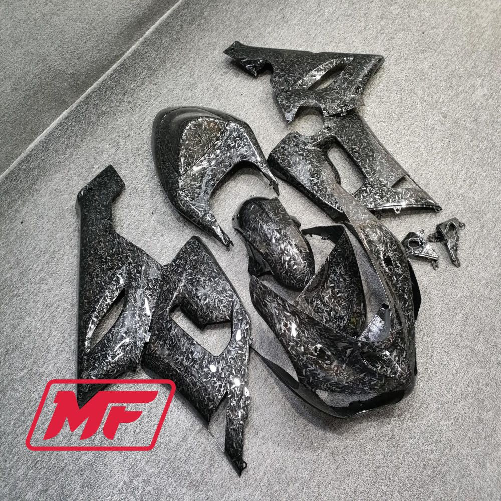 Monster Fairings Full Kit Kawasaki ZX-6R 05-06 Forged Carbon Fiber Style + Windshield + Gas Tank Cover