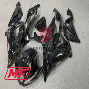 Monster Fairings Full Kit Kawasaki ZX-6R 13-18 Gloss Black + Windshield + Gas Tank Cover