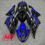 Monster Fairings Full Kit Kawasaki ZX-6R 13-18 Deep Blue and Black + Windshield + Gas Tank Cover