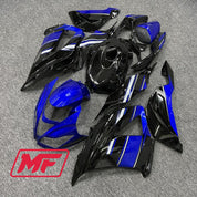 Monster Fairings Full Kit Kawasaki ZX-6R 13-18 Deep Blue and Black + Windshield + Gas Tank Cover