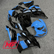 Monster Fairings Full Kit Kawasaki ZX-6R 13-18 Gloss Blue and Black + Windshield + Gas Tank Cover