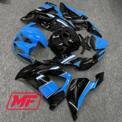 Monster Fairings Full Kit Kawasaki ZX-6R 13-18 Gloss Blue and Black + Windshield + Gas Tank Cover