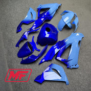 Monster Fairings Full Kit Kawasaki ZX-6R 13-18 Gloss Blue Gradient + Windshield + Gas Tank Cover