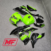 Monster Fairings Full Kit Kawasaki ZX-6R 13-18 Gloss Green and Black + Windshield + Gas Tank Cover