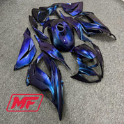 Monster Fairings Full Kit Kawasaki ZX-6R 13-18 Purple Gradient + Windshield + Gas Tank Cover