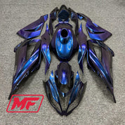 Monster Fairings Full Kit Kawasaki ZX-6R 13-18 Purple Gradient + Windshield + Gas Tank Cover