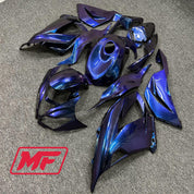 Monster Fairings Full Kit Kawasaki ZX-6R 13-18 Purple Gradient + Windshield + Gas Tank Cover