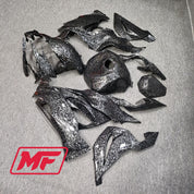 Monster Fairings Full Kit Kawasaki ZX-6R 19-23 Forged Carbon Fiber Style + Windshield + Gas Tank Cover