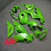 Monster Fairings Full Kit Kawasaki ZX-6R 19-23 Green Carbon Fiber Style + Windshield + Gas Tank Cover