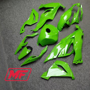 Monster Fairings Full Kit Kawasaki ZX-6R 19-23 Green Carbon Fiber Style + Windshield + Gas Tank Cover