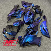 Monster Fairings Full Kit Kawasaki ZX-6R 19-23 Purple Gradient + Windshield + Gas Tank Cover