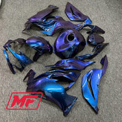 Monster Fairings Full Kit Kawasaki ZX-6R 19-23 Purple Gradient + Windshield + Gas Tank Cover