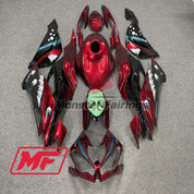 Monster Fairings Full Kit Kawasaki ZX-6R 19-23 Red Shark + Windshield + Gas Tank Cover