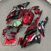 Monster Fairings Full Kit Kawasaki ZX-6R 19-23 Red Shark + Windshield + Gas Tank Cover