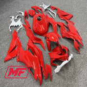 Monster Fairings Full Kit Kawasaki ZX-6R 19-23 Red and White + Windshield + Gas Tank Cover