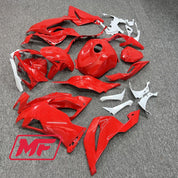 Monster Fairings Full Kit Kawasaki ZX-6R 19-23 Red and White + Windshield + Gas Tank Cover