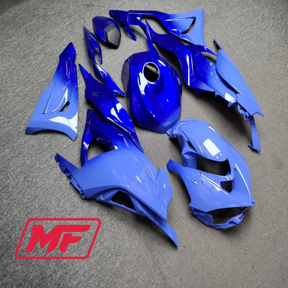 Monster Fairings Full Kit Kawasaki ZX-6R 24 Gloss Blue Gradient + Windshield + Gas Tank Cover