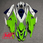 Monster Fairings Full Kit Kawasaki ZX-6R 2024 Green Black White + Windshield + Gas Tank Cover
