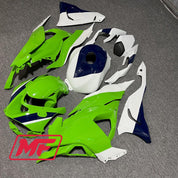 Monster Fairings Full Kit Kawasaki ZX-6R 2024 Green Black White + Windshield + Gas Tank Cover