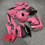 Kit completo de carenado Monster para Kawasaki Ninja 400 18-23 rosa y negro + parabrisas + tapa de depósito de gasolina