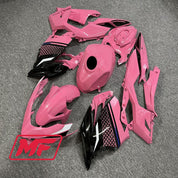 Monster Fairings Full Kit Kawasaki Ninja400 18-23 Pink and Black + Windshield + Gas Tank Cover